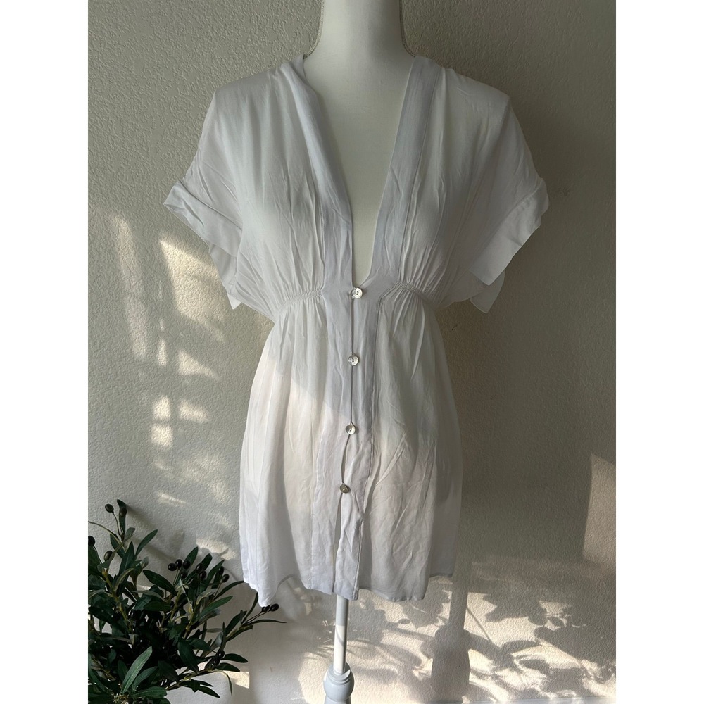 Amalfi Morning Mini Dress | ViX White Cotton Coverup